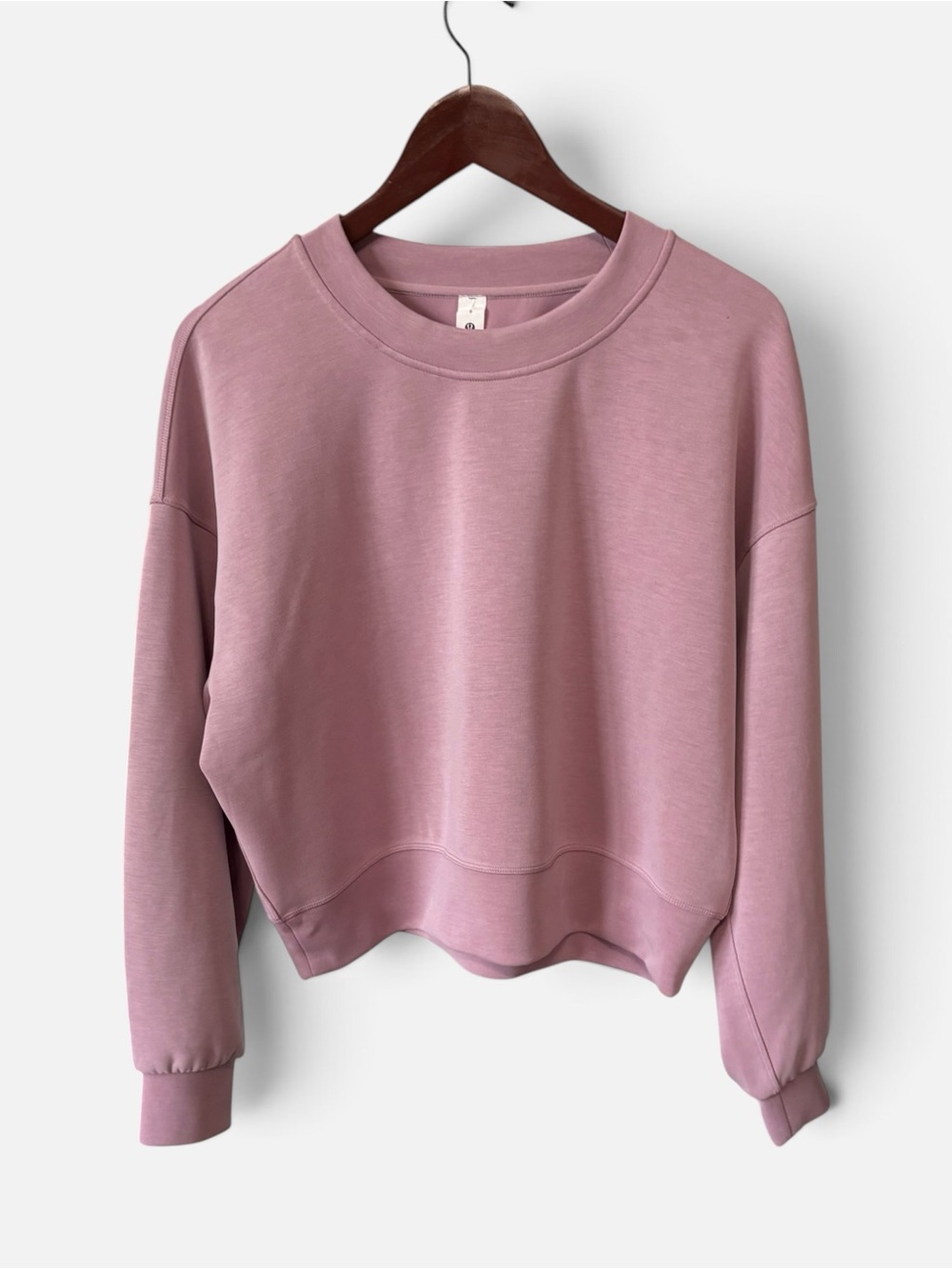 Lululemon Scuba Cropped Crewneck Sweatshirt - Dusty Rose